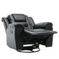 360Swivel and Rocking Home Theater Recliner Manual Recliner Chair with Wide Armrest for Living Room,Bedroom, Black