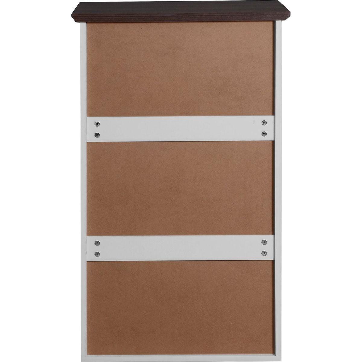 Tall White Dresser for Bedroom, Mid Century Modern Dresser with Drawers, 5 Drawer Dresser with Wood Color Top, Small Dresser for Kids Bedroom, Living Room