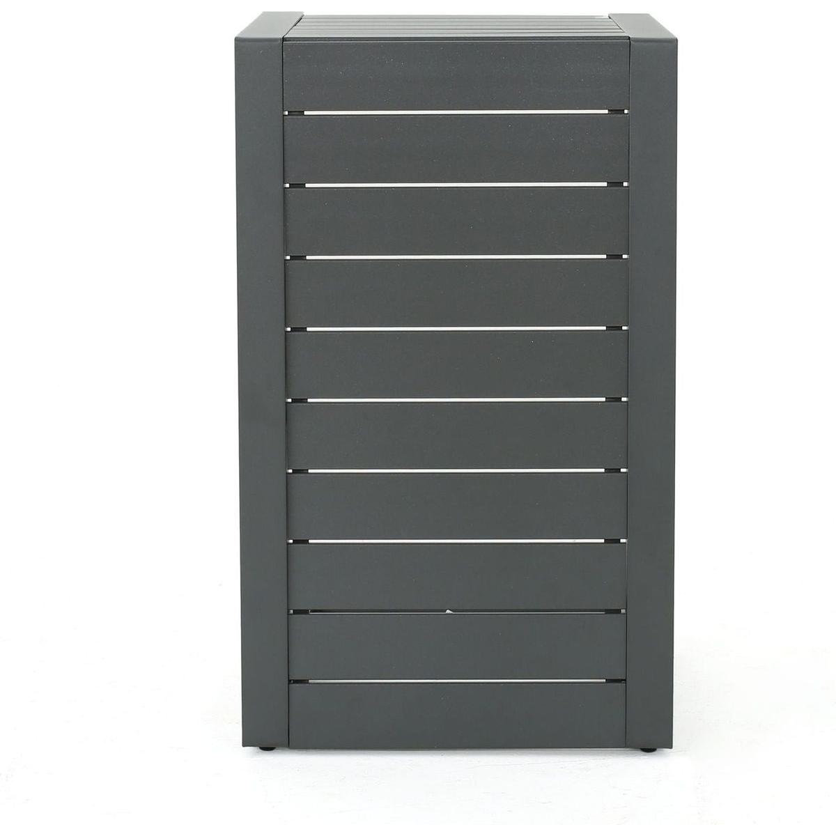 CAPE CORAL ALU C-SHAPED TABLE GREY