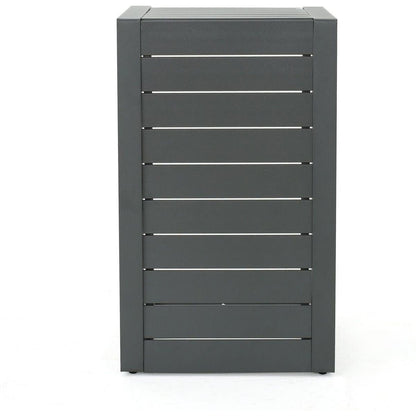 CAPE CORAL ALU C-SHAPED TABLE GREY