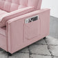 Folding sofa bed with adjustable back access to sofa recliner single bed Adult Modern chair bed, pink