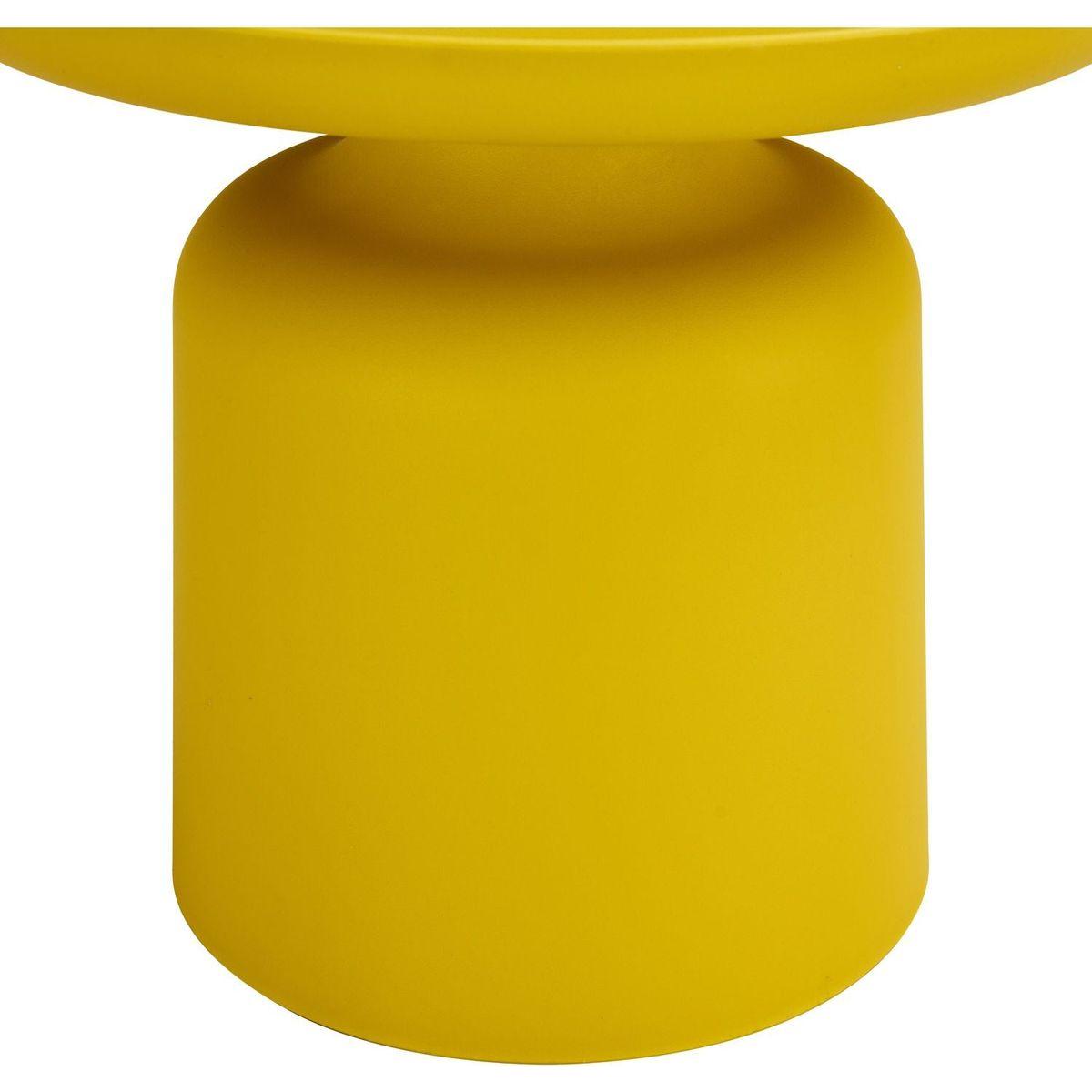 Yellow side table small Space Stylish and Versatile Plastic Round Side Table