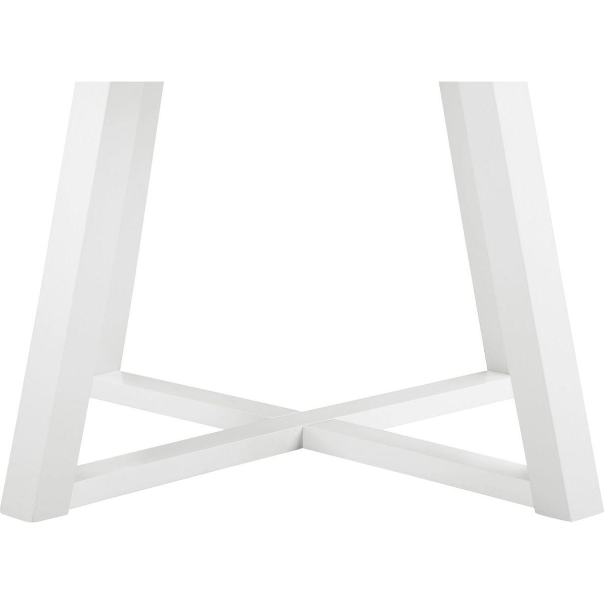 Varna 5-Piece Round Dining Set, Trestle Dining Table with 4 Stylish Chairs