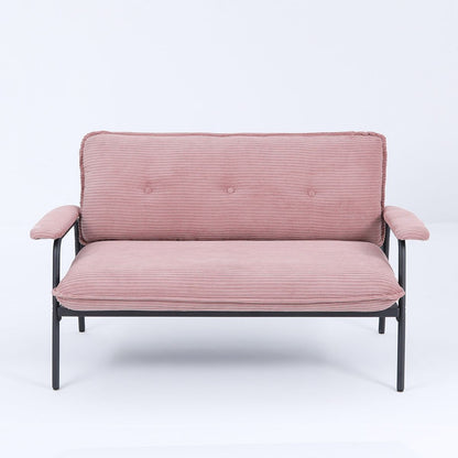 Modern Pink Sofa with Metal Frame for Versatile Scenarios in Small Spaces, 53-Inch