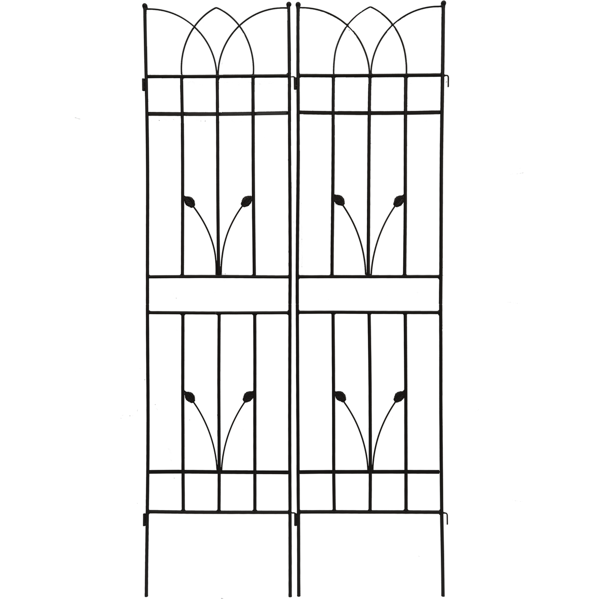 4 Pack Metal Garden Trellis 71" x 17.7" Rustproof Trellis for Climbing Plants Outdoor Flower Support Black