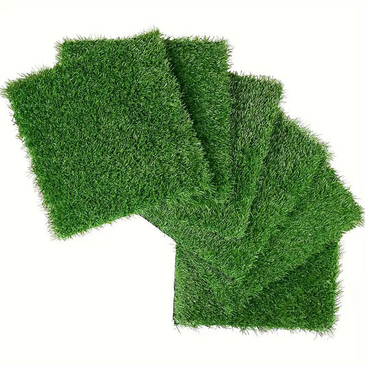 Artificial Lawn 36pcs Interlocking Artificial Grass Tiles For Patio, Balcony, Backyard, Artificial Turf Floor, 12x12 inches,Green