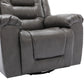 360Swivel and Rocking Home Theater Recliner Manual Recliner Chair with Wide Armrest for Living Room,Bedroom, Grey