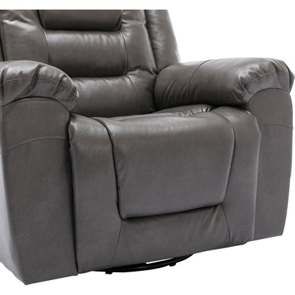 360Swivel and Rocking Home Theater Recliner Manual Recliner Chair with Wide Armrest for Living Room,Bedroom, Grey