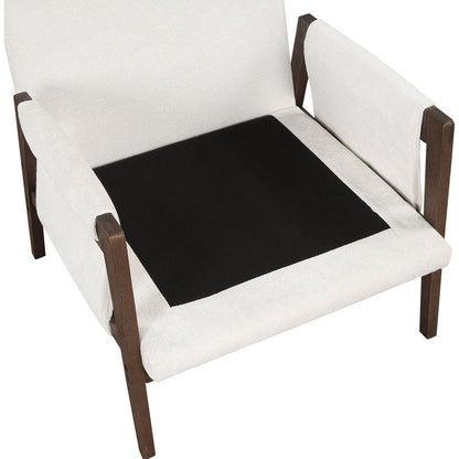 Kelly Mid-Century Modern Velvet Accent Armchair, White