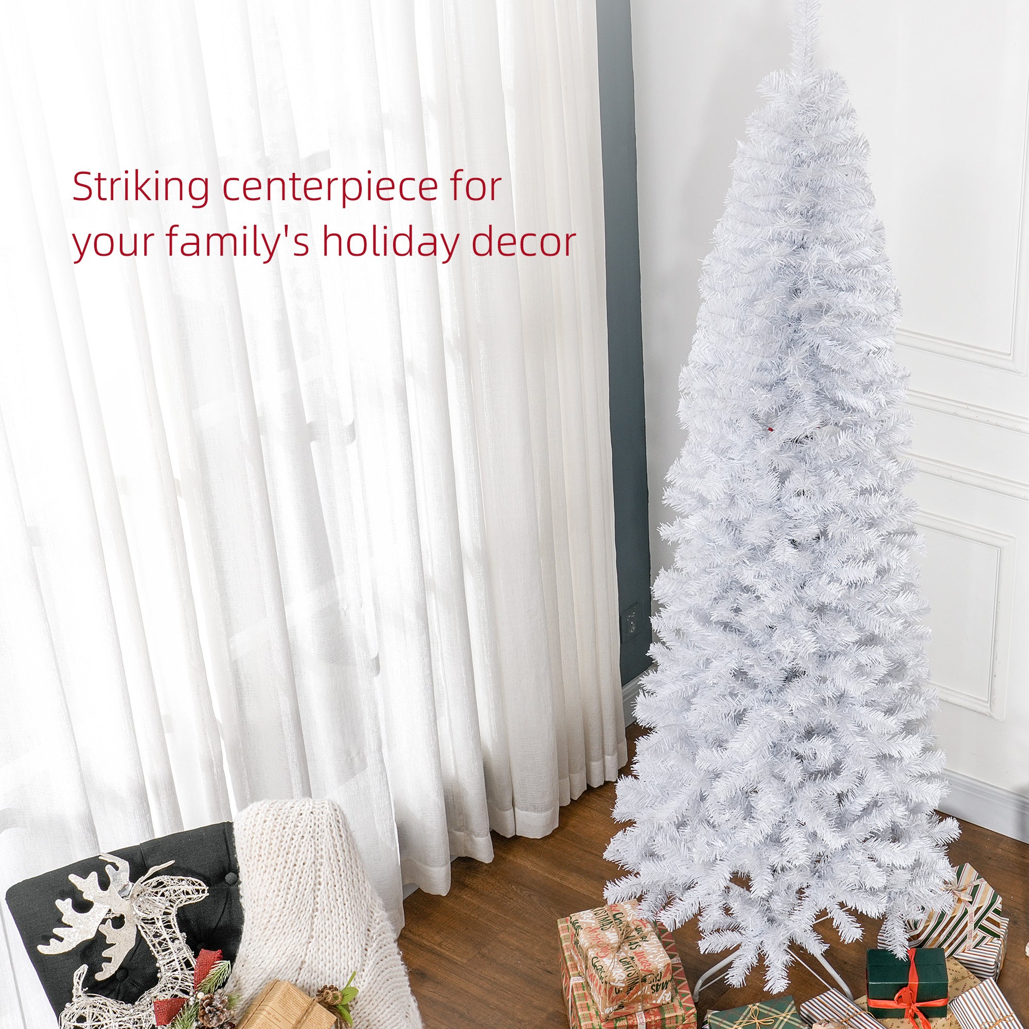 HomCom Pencil Christmas Tree - Thumbnail 5