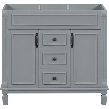 36" Bathroom Vanity without Top Sink, Cabinet only, Modern Bathroom Storage Cabinet with 2 Soft Closing Doors and 2 Drawers(NOT INCLUDE BASIN SINK)