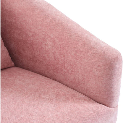 degree Swivel Accent Armchair Linen Blend PINK