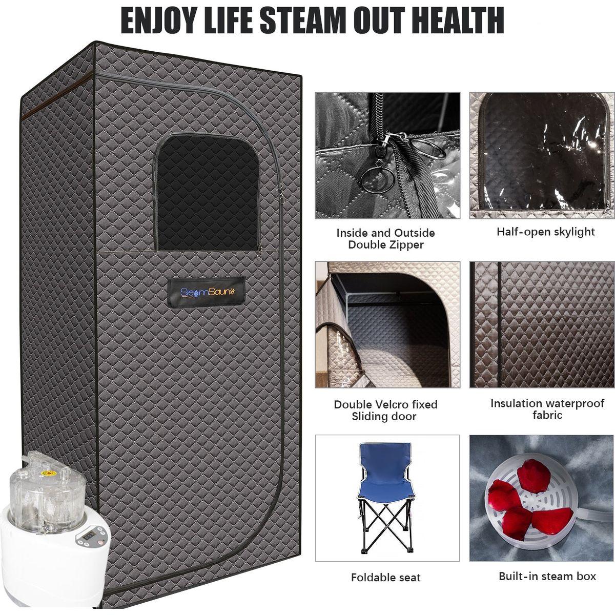 Sojourner Portable Sauna for Home - Steam Sauna Tent, Personal Sauna - Sauna Heater, Tent, Chair, Remote Included for Home Sauna - Enjoy Your Own Personal Spa