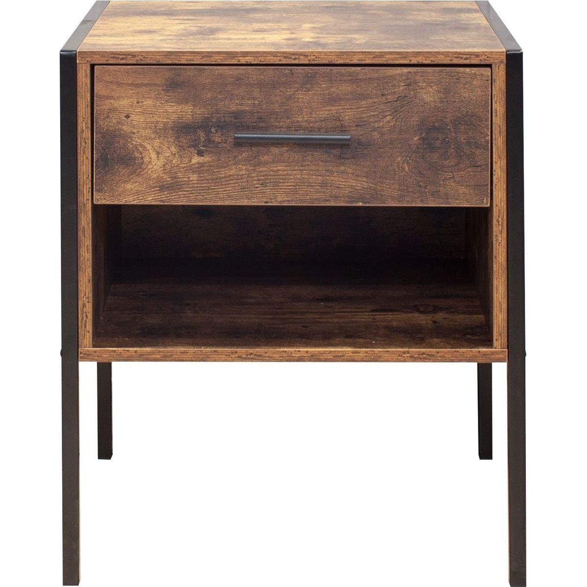 Set of 2 pcs nightstand,industrial style