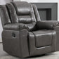 360Swivel and Rocking Home Theater Recliner Manual Recliner Chair with Wide Armrest for Living Room,Bedroom, Grey