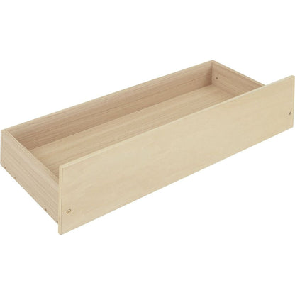 Twin Size Wooden House Bed with Two Drawers, Natural