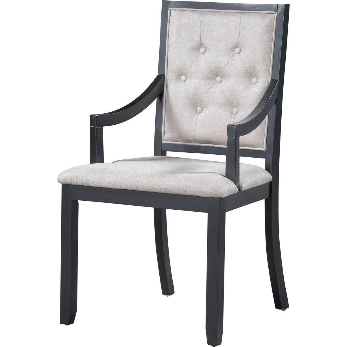 Retro 5-piece Dining Set Extendable Round Table and 4 Chairs for Kitchen Dining Room (BLACK OAK)