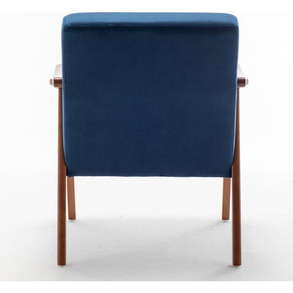 Mid-Century Modern Chair, Living Room Chair with Solid Wood Frame, Accent Chair Extra-Thick Backrest, Wingback Chair for Bedroom, Reading Room, Living Room, Lounge Chair Indoor