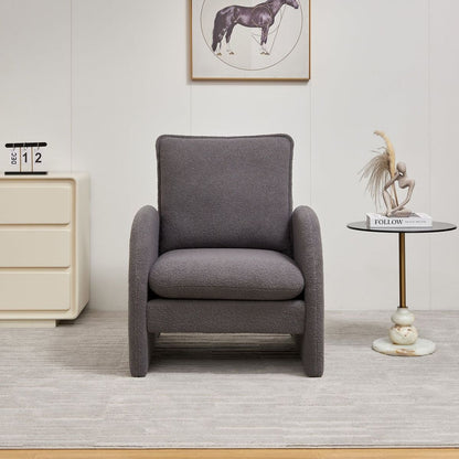 Modern Sherpa Upholstered Accent Chair, Comfortable Living Room Armchair, Lounge chair for Bedroom, and Office "Stylish and Ergonomic Design