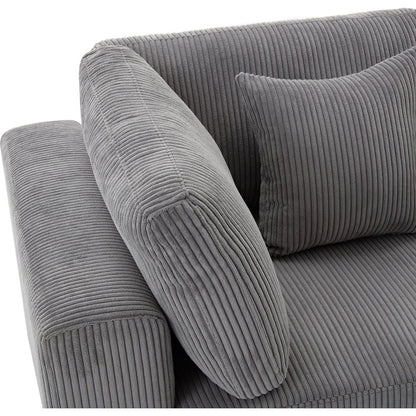 105" 3 Seater Sofa with Removable Back Cushions and 5 Pillows, for Living Room, Apartment, Spacious Space