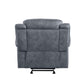 Zubaida Glider Recliner, 2-Tone Gray Velvet