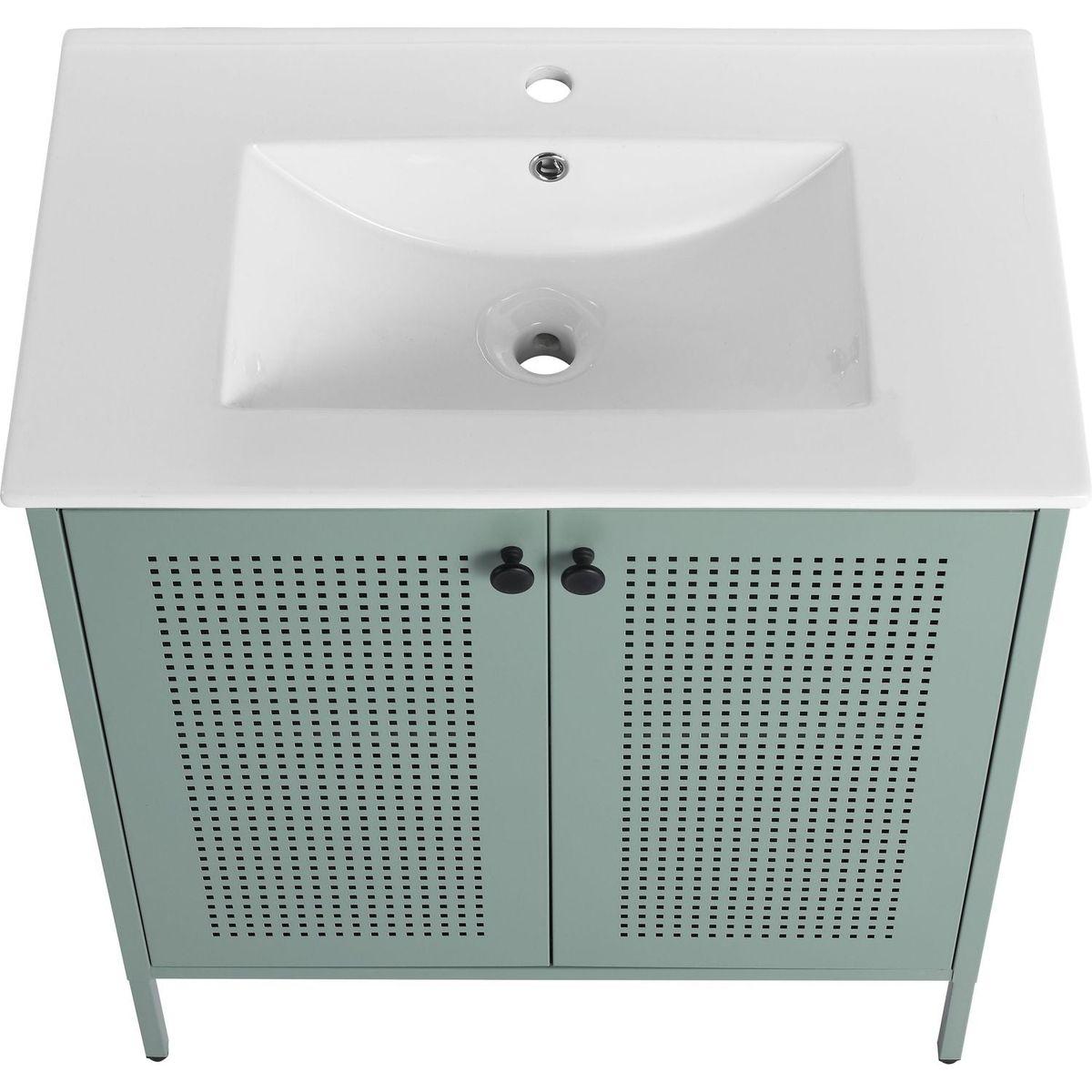 30 Inch Freestanding Bathroom Vanity With Ceramic SInk