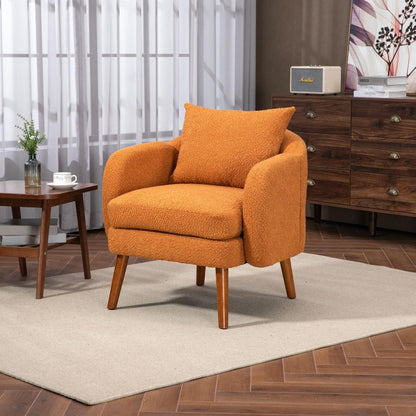 Wood Frame Armchair, Modern Accent Chair Lounge Chair for Living Room