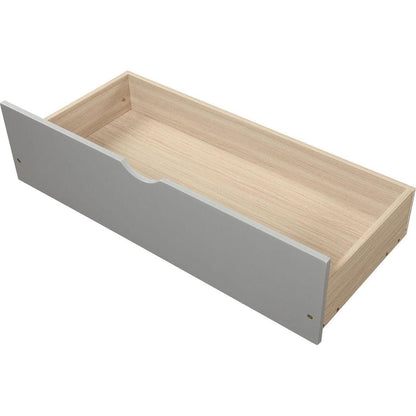 Platform Storage Bed, 2 drawers with wheels, Twin Size Frame, Gray
