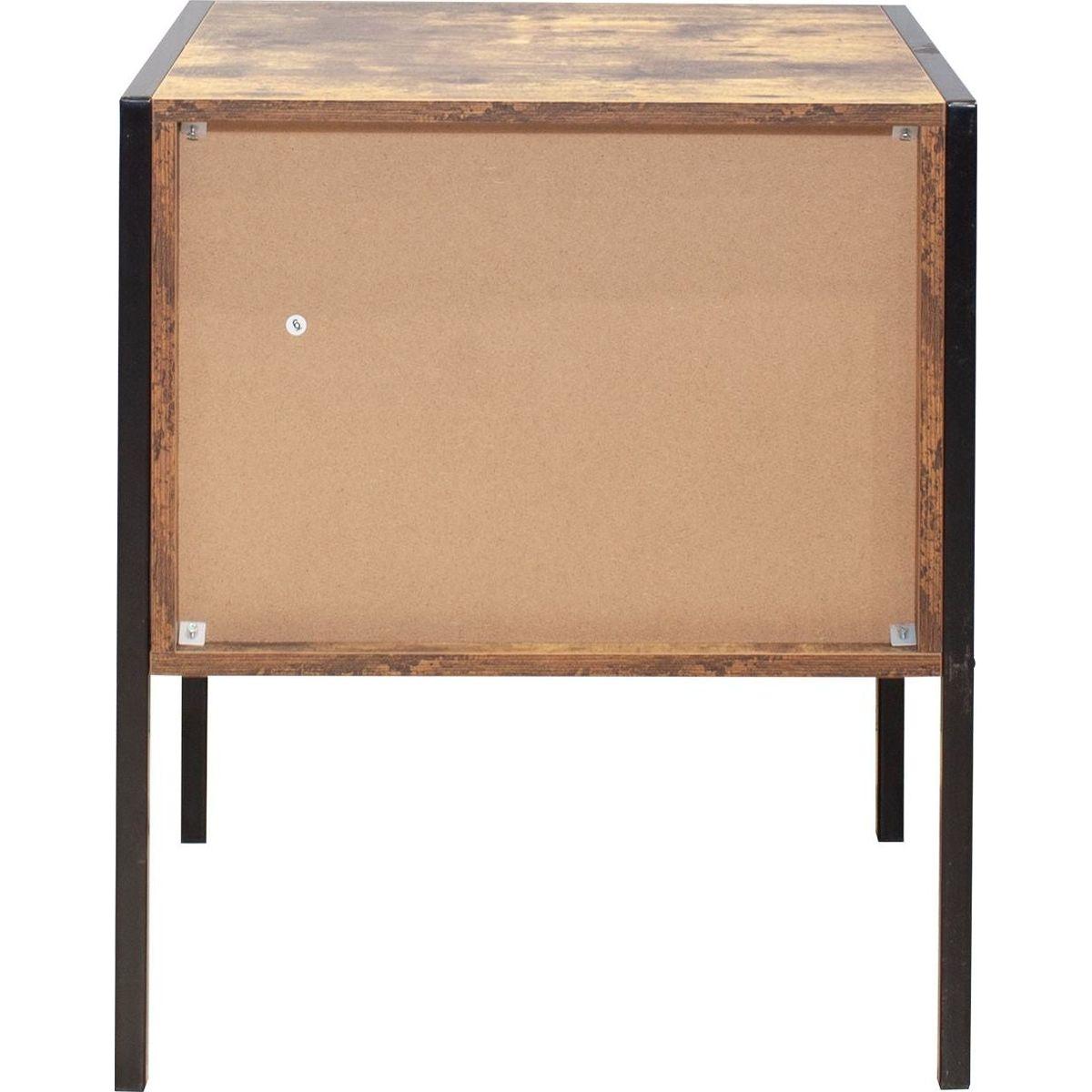 Set of 2 pcs nightstand,industrial style