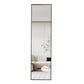 Aluminum alloy metal frame wall-mounted full-length mirror, Bathroom vanity mirror, bedroom porch, decorative mirror, clothing store, floor-to-ceiling mirror, black 65 x 23"