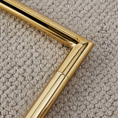 Modern dining chairs, dining room chairs, and golden leg cushioned chairs made of artificial leather, suitable for kitchens, living rooms, bedrooms, and offices. Set of 6 pieces (white+PU)