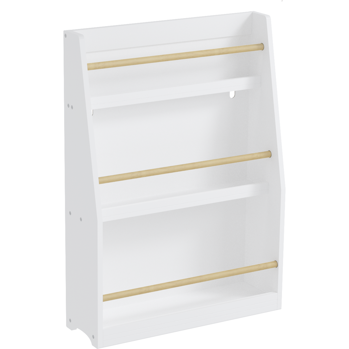 3 Tier Kids Book Shelf,Kids Book Rack, Helps Keep Bedrooms, Playrooms, and Classrooms Organized,White - Streamdale Furniture