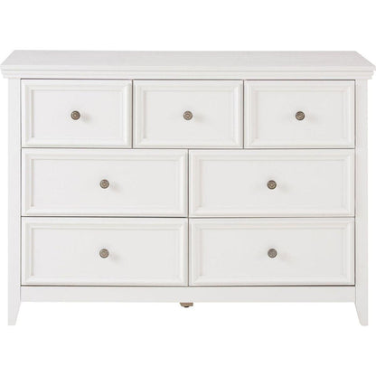 Modern 7 Drawers Dresser 7 Drawers Cabinet,Chest of Drawers Closet Organizers and Storage Clothes Storage Drawers Cabinet for Living Room, Farmhouse Dresser Organizer White
