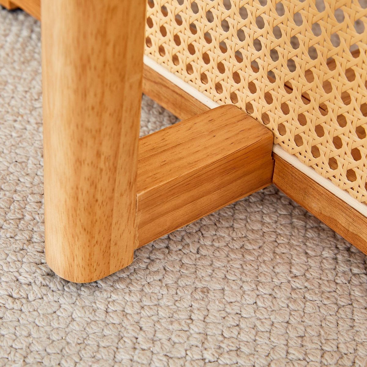 Chinese country retro solid wood dining table, simple modern imitation rattan dining table, wooden dining table, desk. Suitable for dining room, living room, office