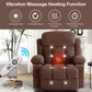 Power Lift Recliner Chair with Heat and Massage Electric Fabric Recliner Chair for Elderly with Side Pocket, USB Charge Port, Remote Control for Living Room (BROWN)A+B