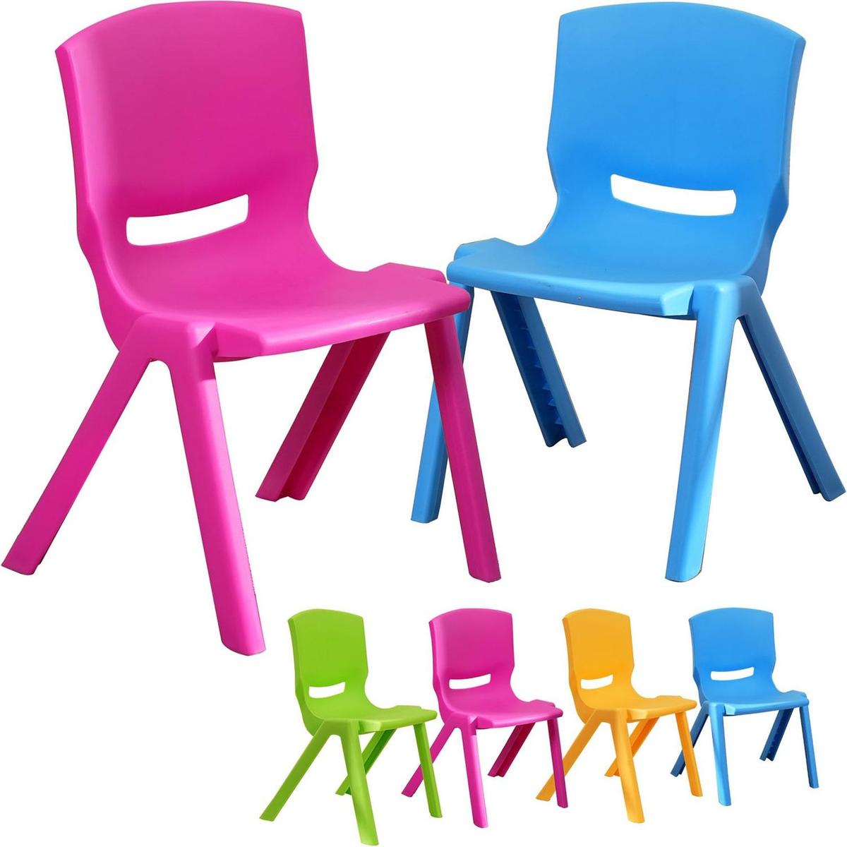 Kids Chair,Children Lightweight Plastic 4 Chairs Set with 11.8" H Seat for Playrooms,Preschool,Toddlers (Enlarge Size)