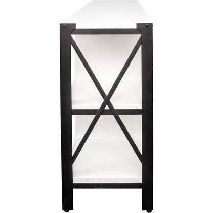 TV Stands for Living Room, Industrial TV Stand for Bedroom Furniture, Farmhouse TV Stand 80 Inch Television Stand, Modern Horizontal Wood and Metal Open Bookshelf