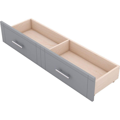 Full Size Murphy Bed with Shelves, Drawers and USB Ports,Gray