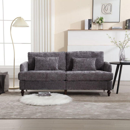 Modern chenille Fabric Loveseat, 2-Seat Upholstered Loveseat Sofa Modern Couch