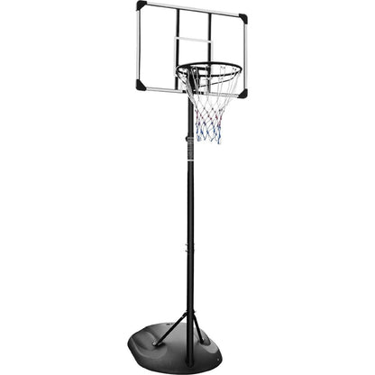 Portable Basketball Hoop Adjustable 7.5ft - 9.2ft with 32 Inch Backboard for Youth Adults Indoor Outdoor Basketball Goal White