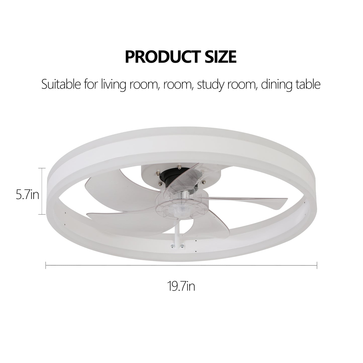 Ceiling Fan with Lights Dimmable LED