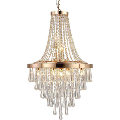 Gold Crystal Chandeliers,Large Contemporary Luxury Ceiling Lighting for Living Room Dining Room Bedroom Hallway (Bulbs Not Included)