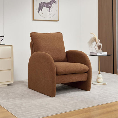 Modern Sherpa Upholstered Accent Chair, Comfortable Living Room Armchair, Lounge chair for Bedroom, and Office "Stylish and Ergonomic Design