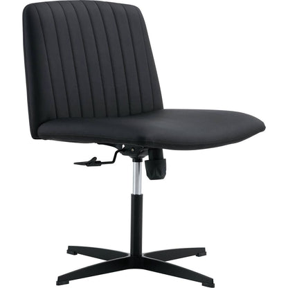 Black High Grade Pu Material. Home Computer Chair Office Chair Adjustable 360 Swivel Cushion Chair With Black Foot Swivel Chair Makeup Chair Study Desk Chair. No Wheels