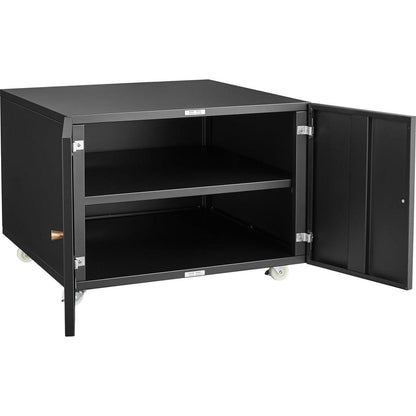 Office furniture Copier Cabinet BLACK 2 door steel copier stand mobile pedestal file Printer Stand