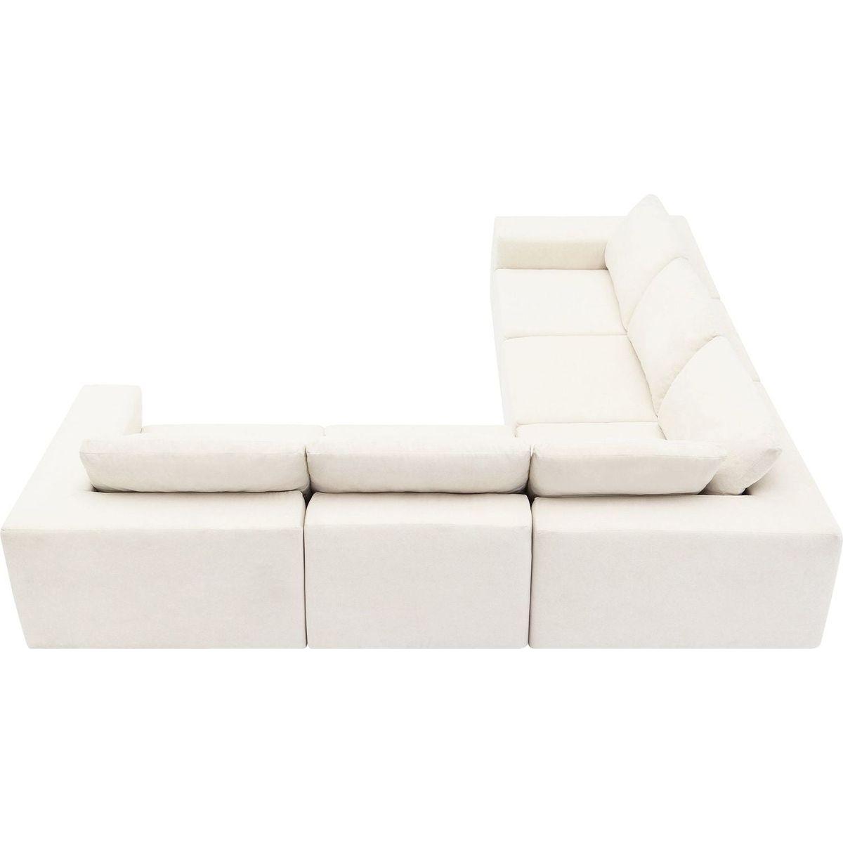 116x116" Modular L Shaped Sectional Sofa,Luxury Floor Couch Set,Upholstered Indoor Furniture,Foam-Filled Sleeper Sofa Bed for Living Room,Bedroom,5 PC Free Combination,3 Colors