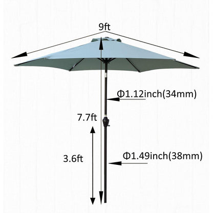9FT UMBRELLA Frosty Green
