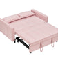 Folding sofa bed with adjustable back access to sofa recliner single bed Adult Modern chair bed, pink