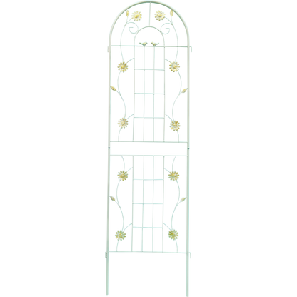 2 Pack Metal Garden Trellis 71" x 19.7" Rustproof Trellis for Climbing Plants Outdoor Flower Support White