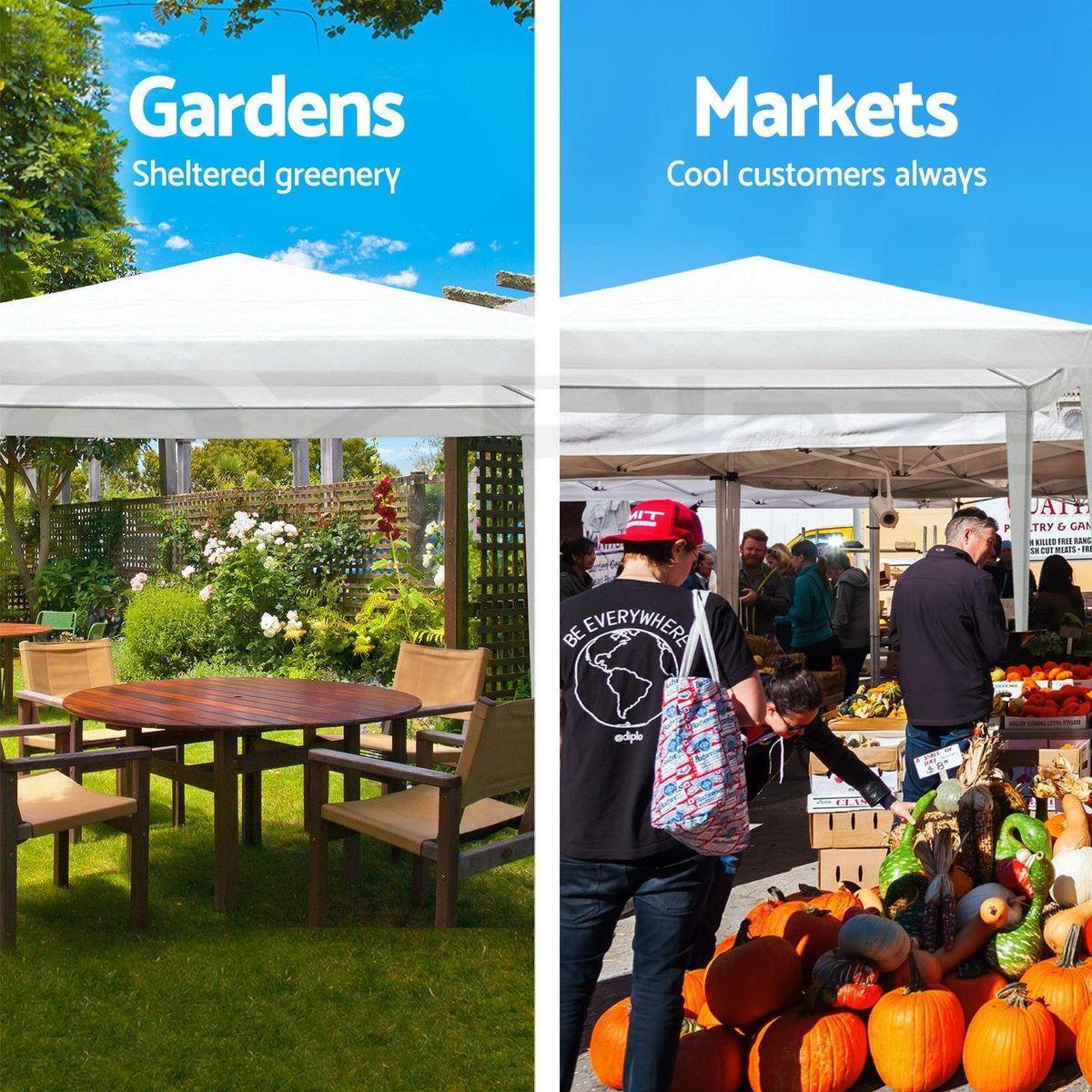 10x20' Wedding Party Canopy Tent Outdoor Gazebo with 6 Removable Sidewalls